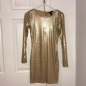 Gold mini forever 21 dress